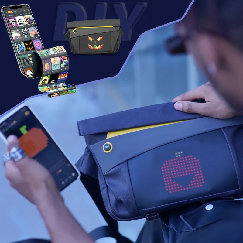 Divoom Sling Bag-V Customizable Pixel Art Fashion Design Outdoor Sport Waterproof Messenger Bag
