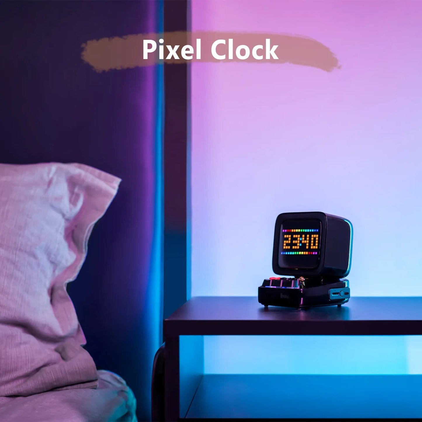 Divoom Ditoo Retro Pixel Art Bluetooth Portable Speaker Alarm Clock DIY LED Display Board