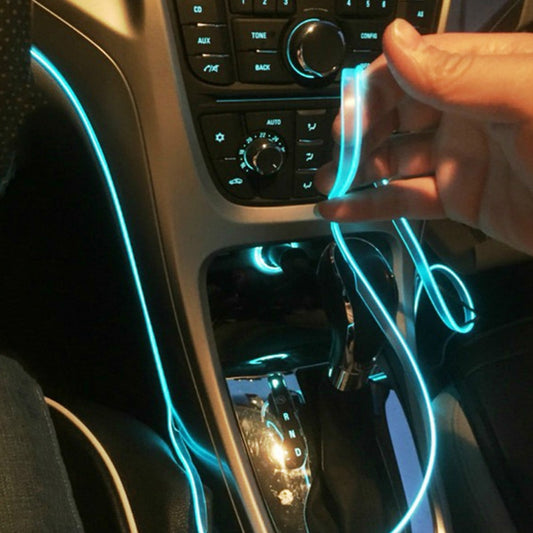 Atmosphere Lamp for Car Interior Decoration - EL Cold Light Line with USB Connector- 5 Meter Long