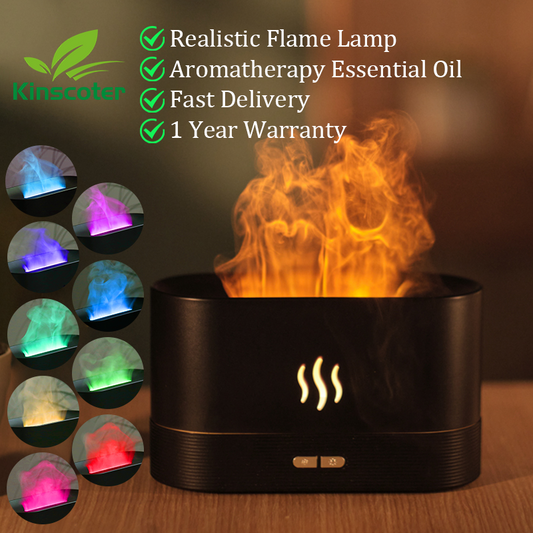 Essential Oil Aroma Diffuser/Air Humidifier with Flame Lamp